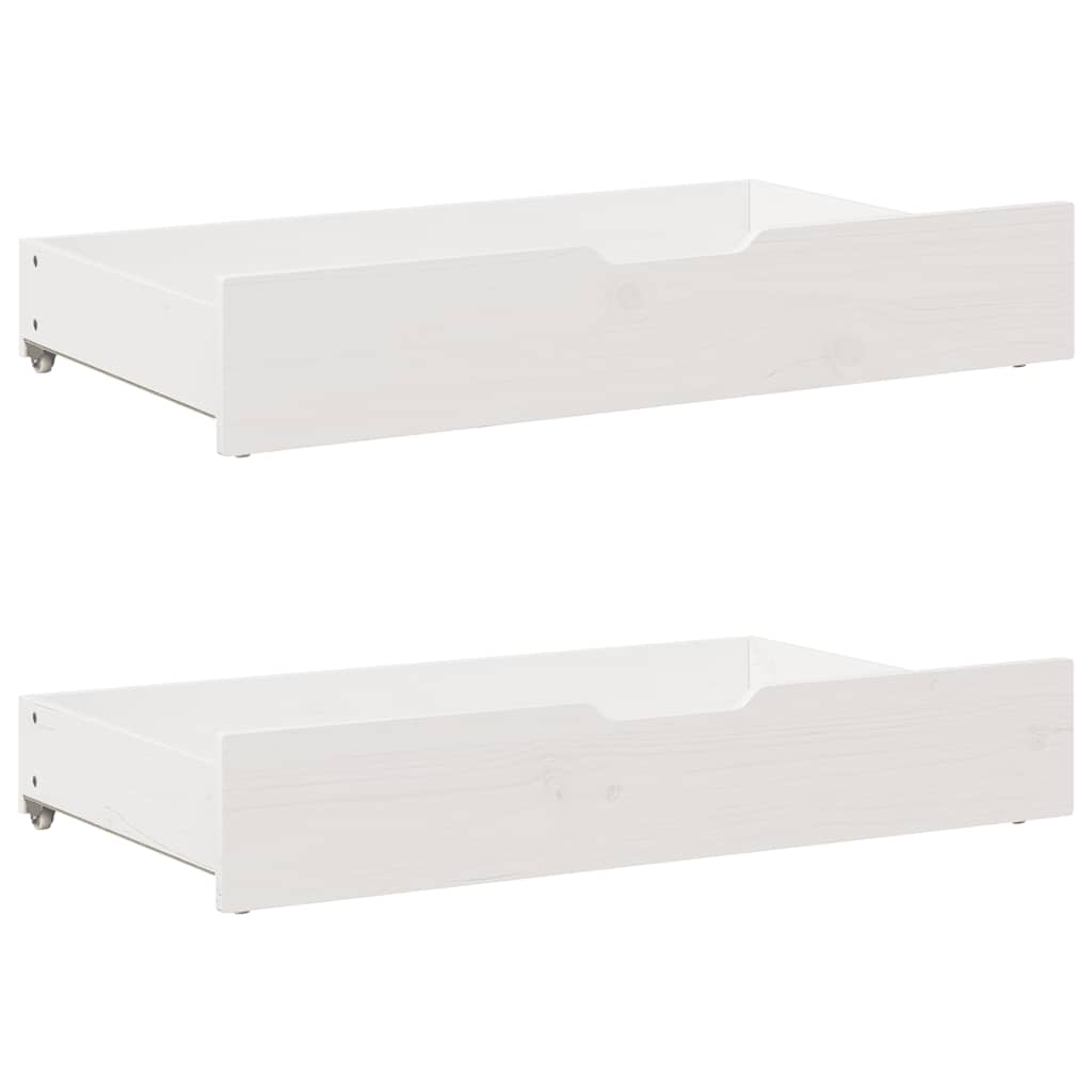 vidaXL Łóżko z regałem, bez materaca, białe, 100x200 cm, sosnowe