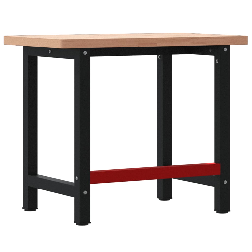 vidaXL Stolik roboczy, 100x60x83 cm, prostokątny, lite drewno bukowe