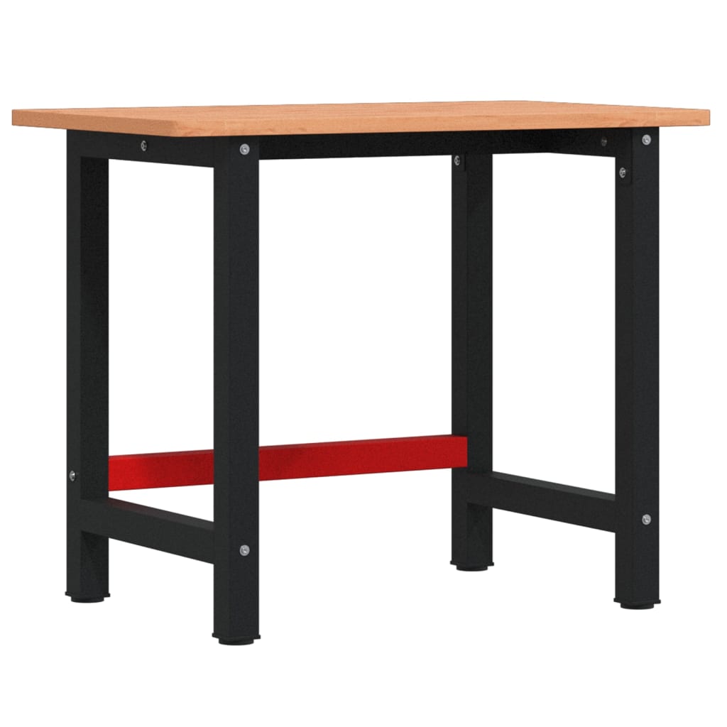 vidaXL Stolik roboczy, 100x60x81,5 cm, prostokątny, lite drewno bukowe