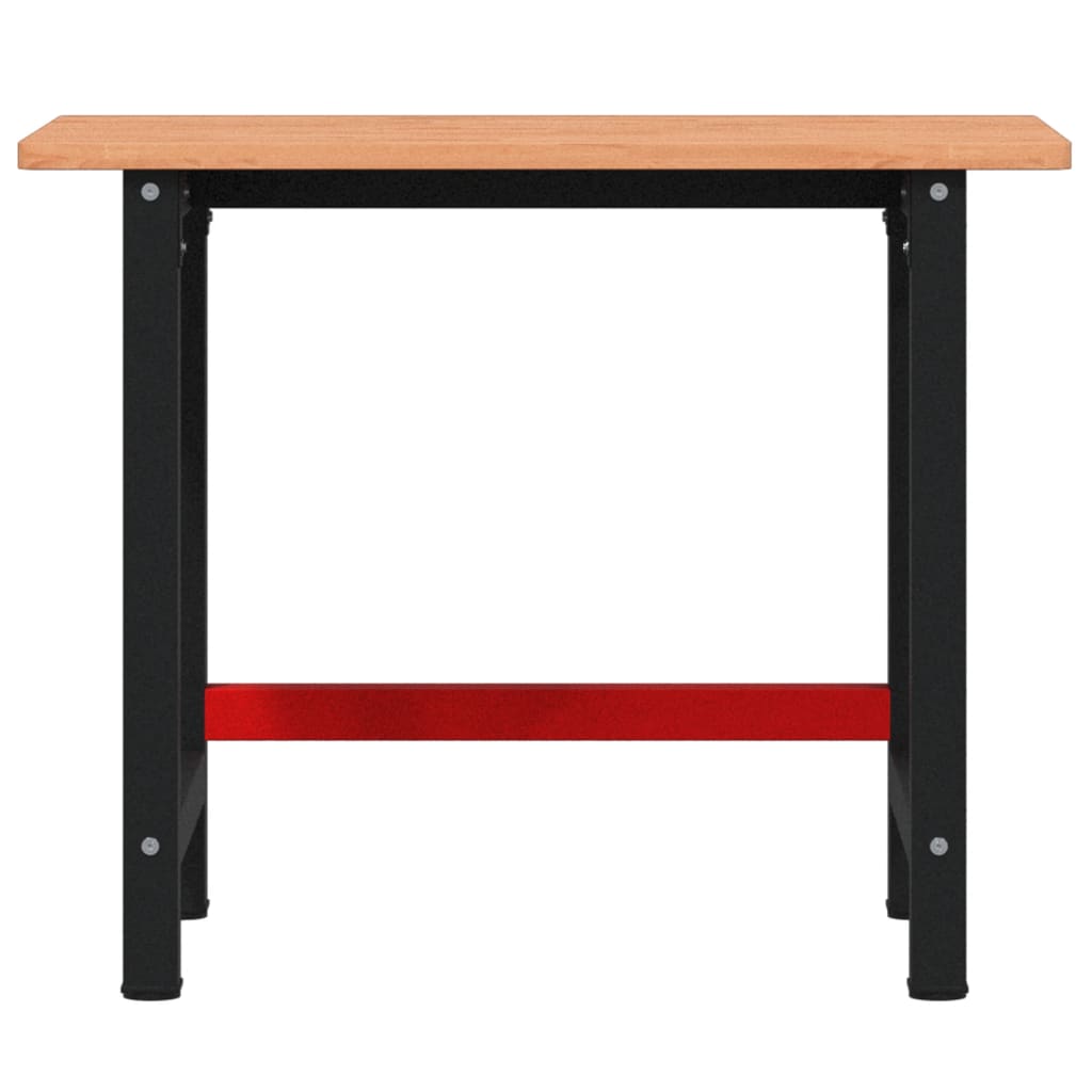 vidaXL Stolik roboczy, 100x60x81,5 cm, prostokątny, lite drewno bukowe