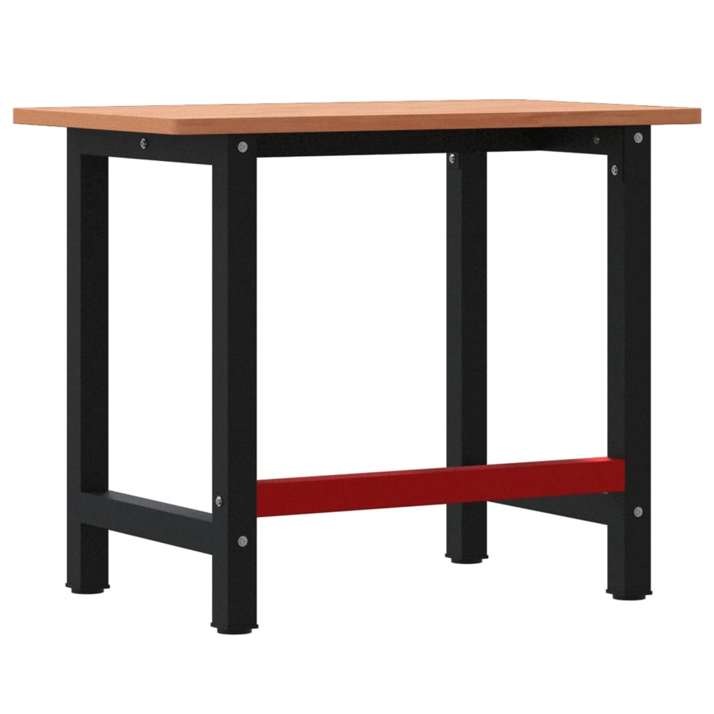 vidaXL Stolik roboczy, 100x60x81,5 cm, prostokątny, lite drewno bukowe