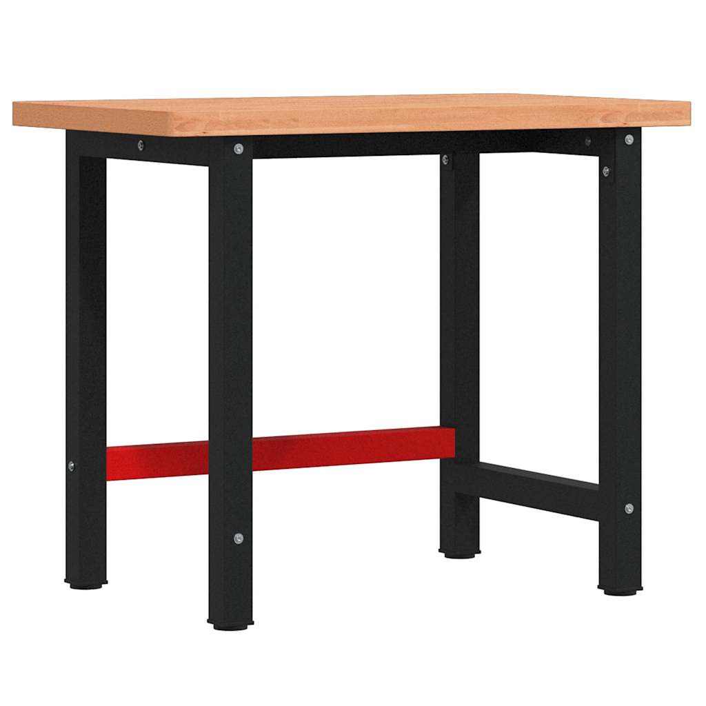 vidaXL Stolik roboczy, 100x60x83 cm, prostokątny, lite drewno bukowe