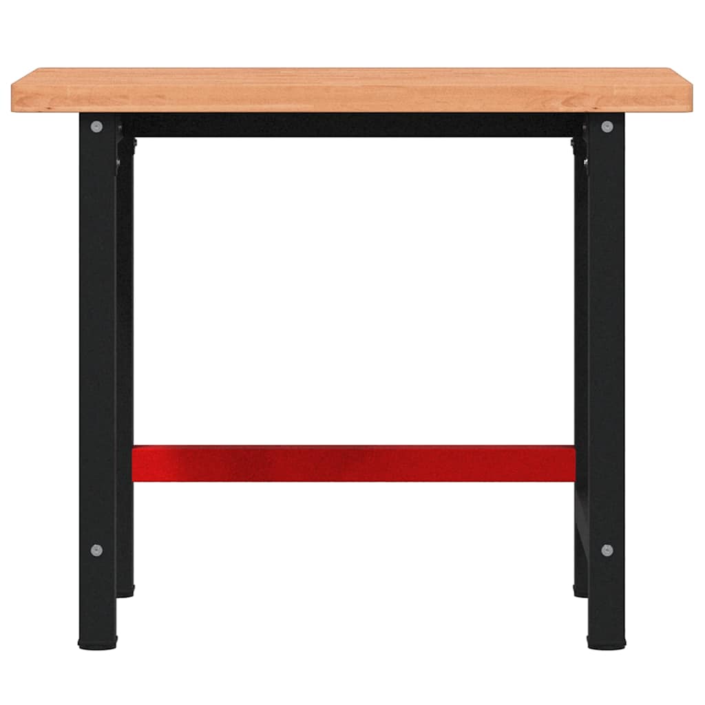 vidaXL Stolik roboczy, 100x60x83 cm, prostokątny, lite drewno bukowe