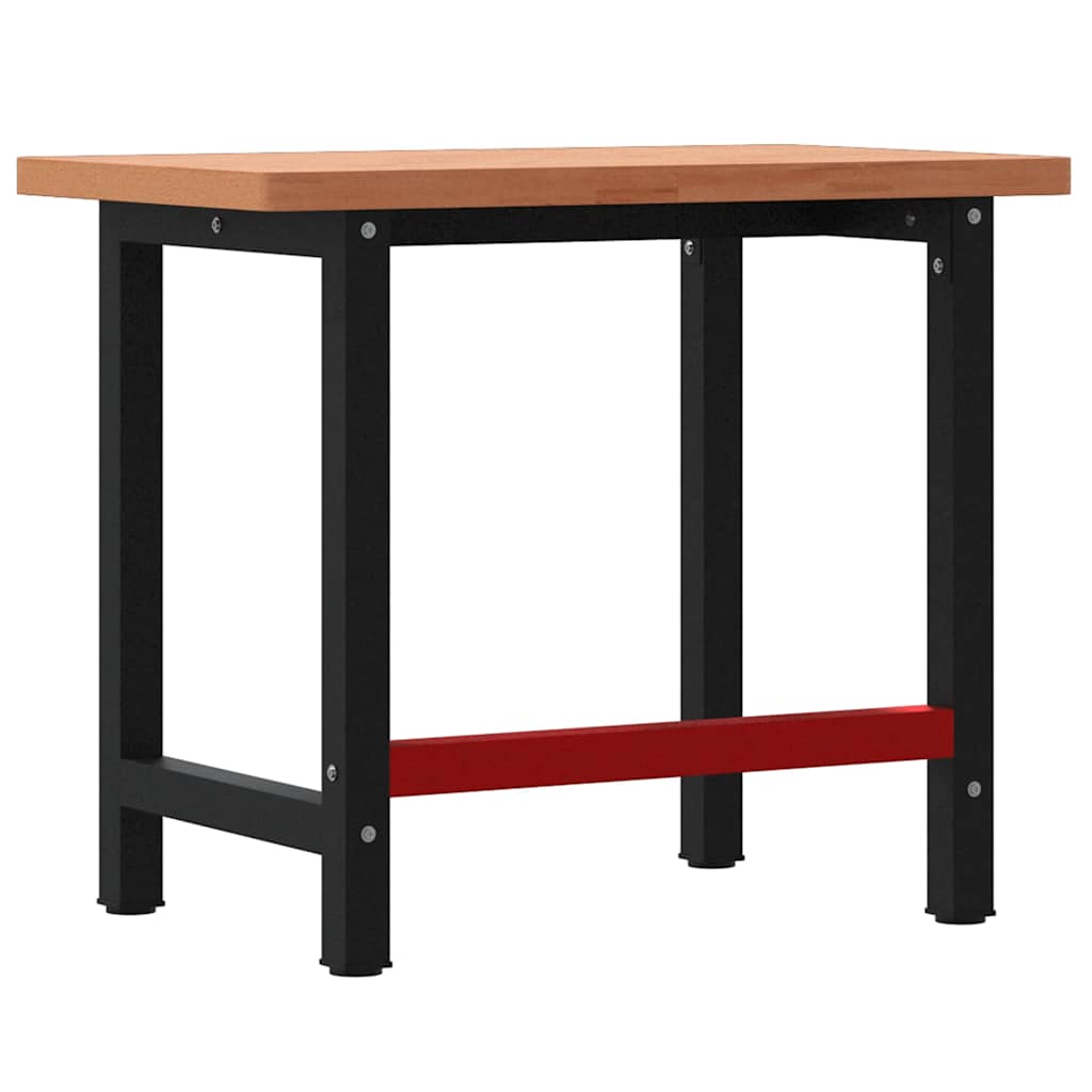 vidaXL Stolik roboczy, 100x60x83 cm, prostokątny, lite drewno bukowe