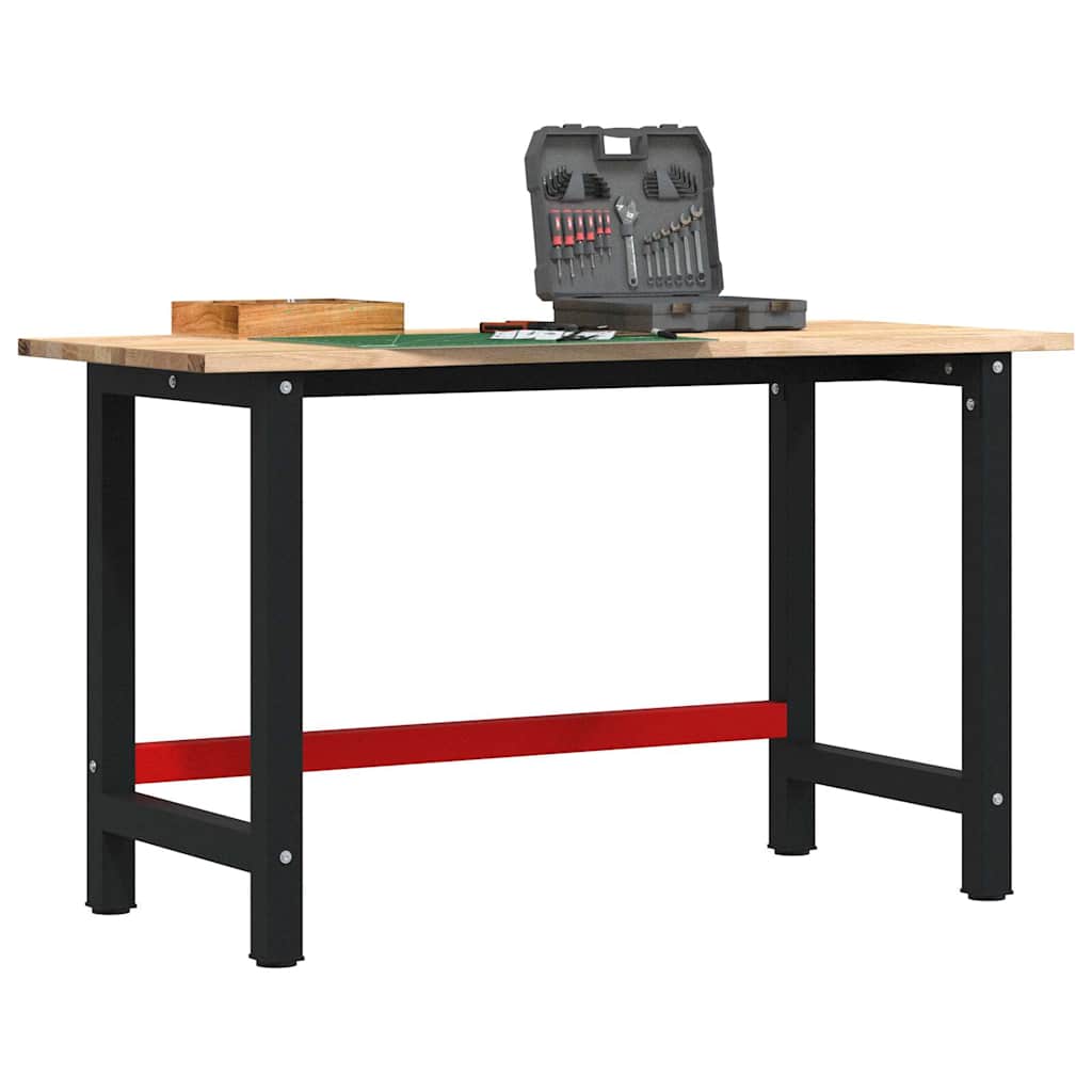 vidaXL Stolik roboczy, 140x60x81,5 cm, lite drewno dębowe