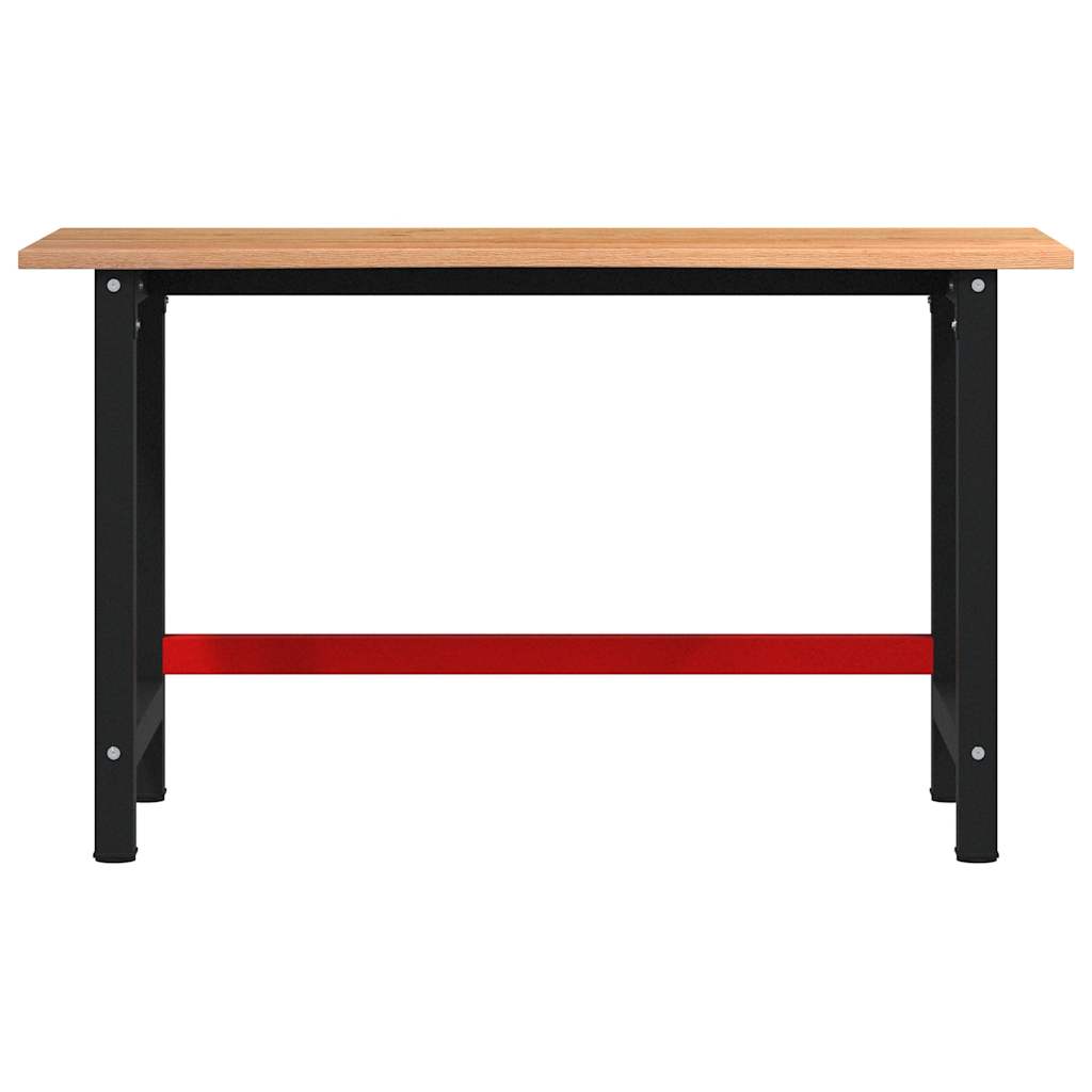 vidaXL Stolik roboczy, ciemny brąz, 140x60x81,5 cm, lite drewno dębowe