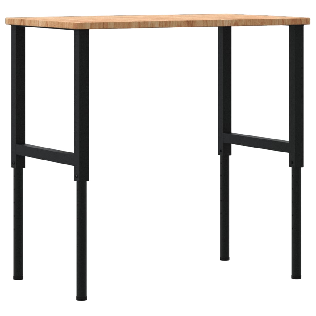 vidaXL Stolik roboczy, jasny brąz, 100x60x(71,5-98) cm, drewno dębowe