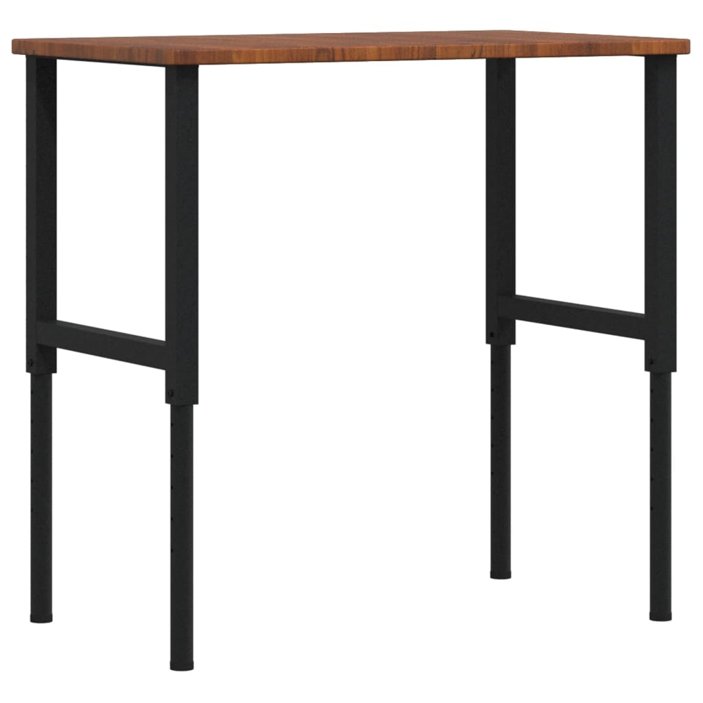 vidaXL Stolik roboczy, ciemny brąz, 100x60x(71,5-98) cm, drewno dębowe