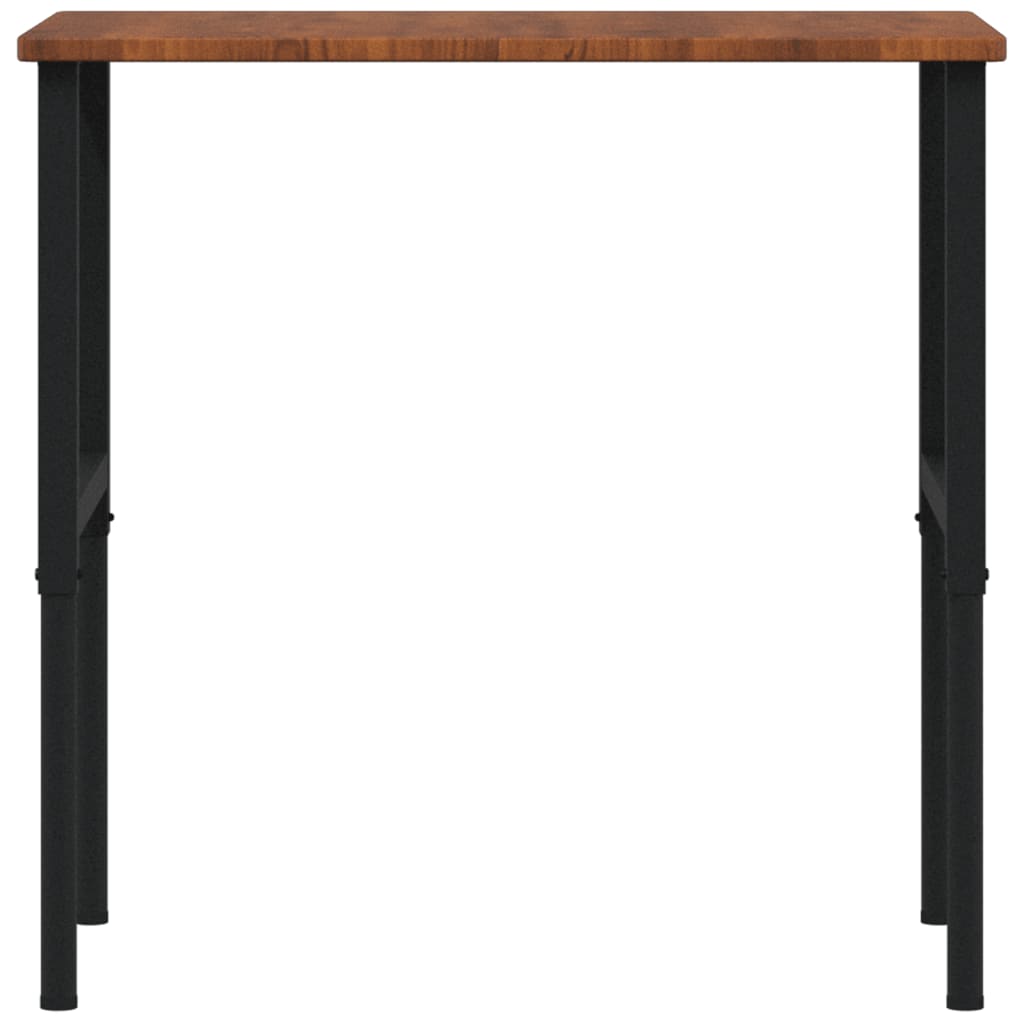 vidaXL Stolik roboczy, ciemny brąz, 100x60x(71,5-98) cm, drewno dębowe
