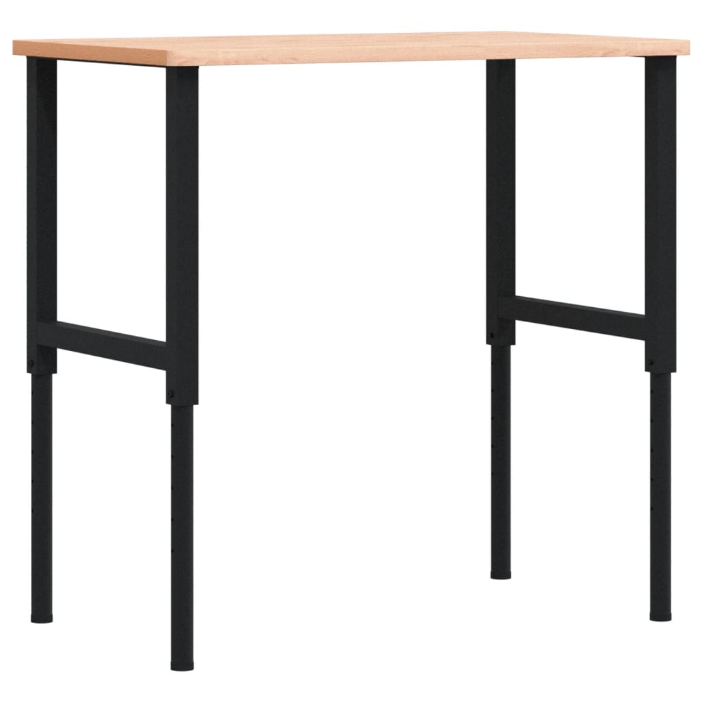 vidaXL Stolik roboczy, 100x60x(71,5-98) cm, prostokątny, drewno bukowe
