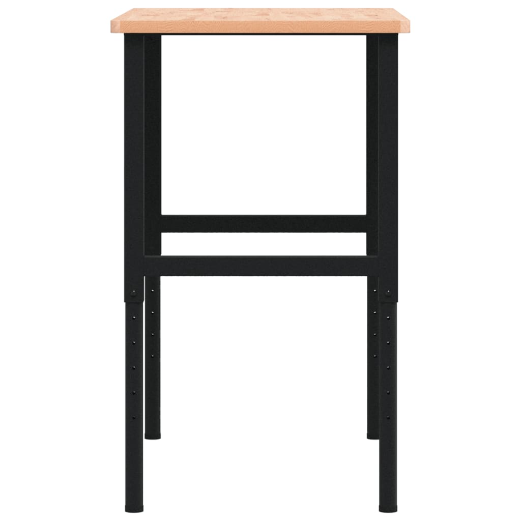 vidaXL Stolik roboczy, 100x60x(71,5-98) cm, prostokątny, drewno bukowe
