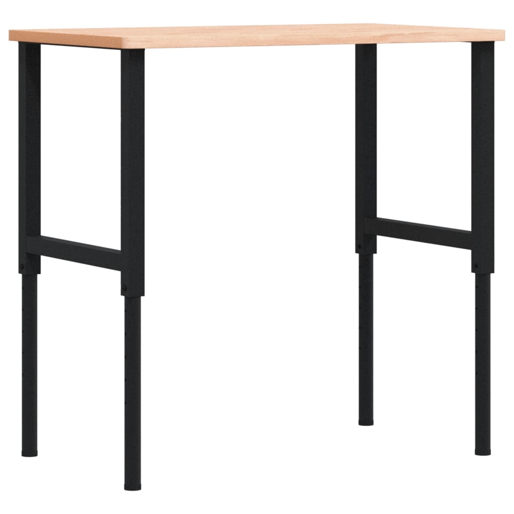 vidaXL Stolik roboczy, 100x60x(71,5-98) cm, prostokątny, drewno bukowe