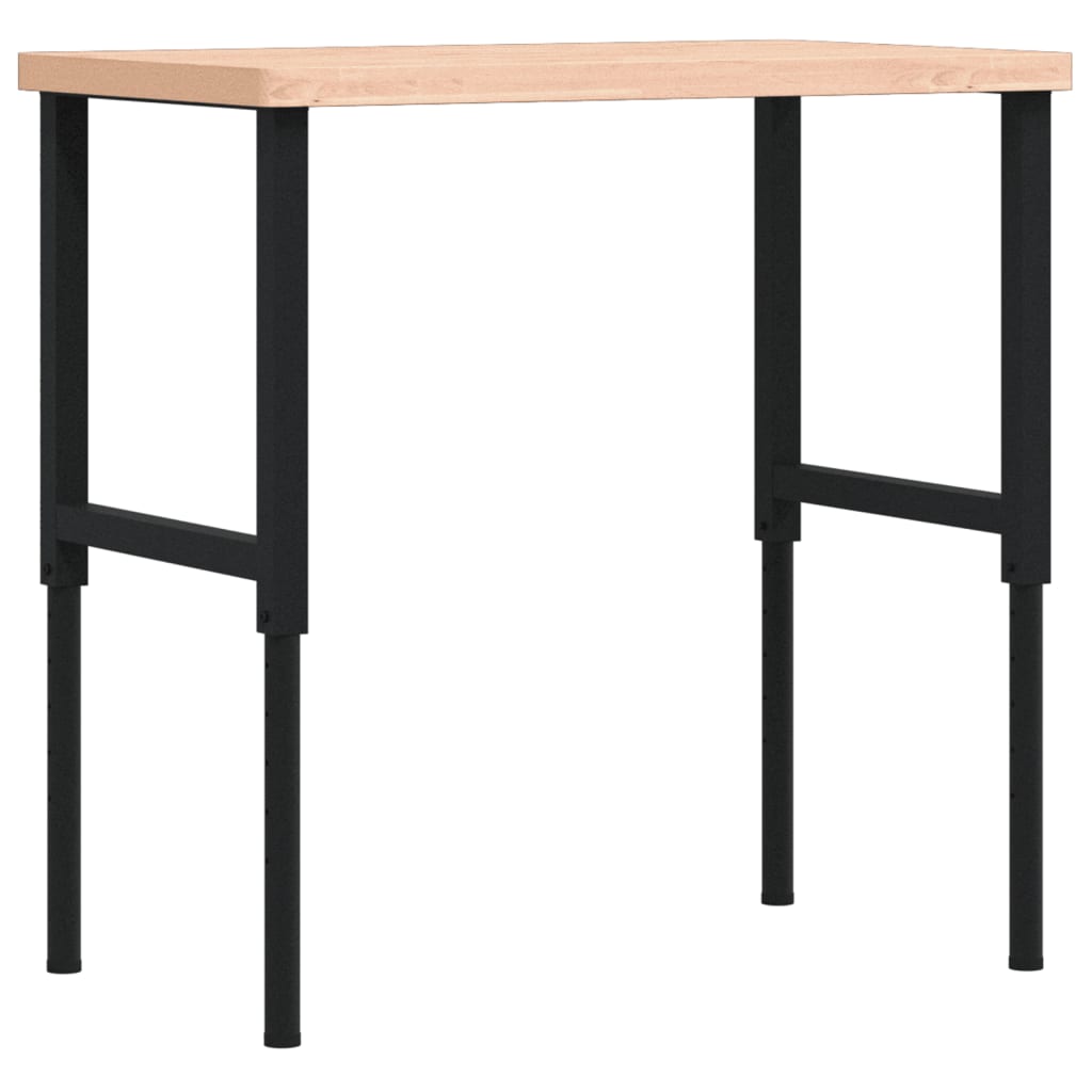 vidaXL Stolik roboczy, 100x60x(73-99,5) cm, prostokątny, drewno bukowe