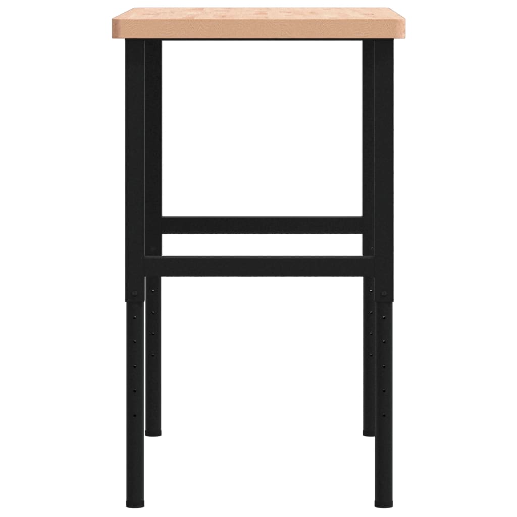 vidaXL Stolik roboczy, 100x60x(73-99,5) cm, prostokątny, drewno bukowe