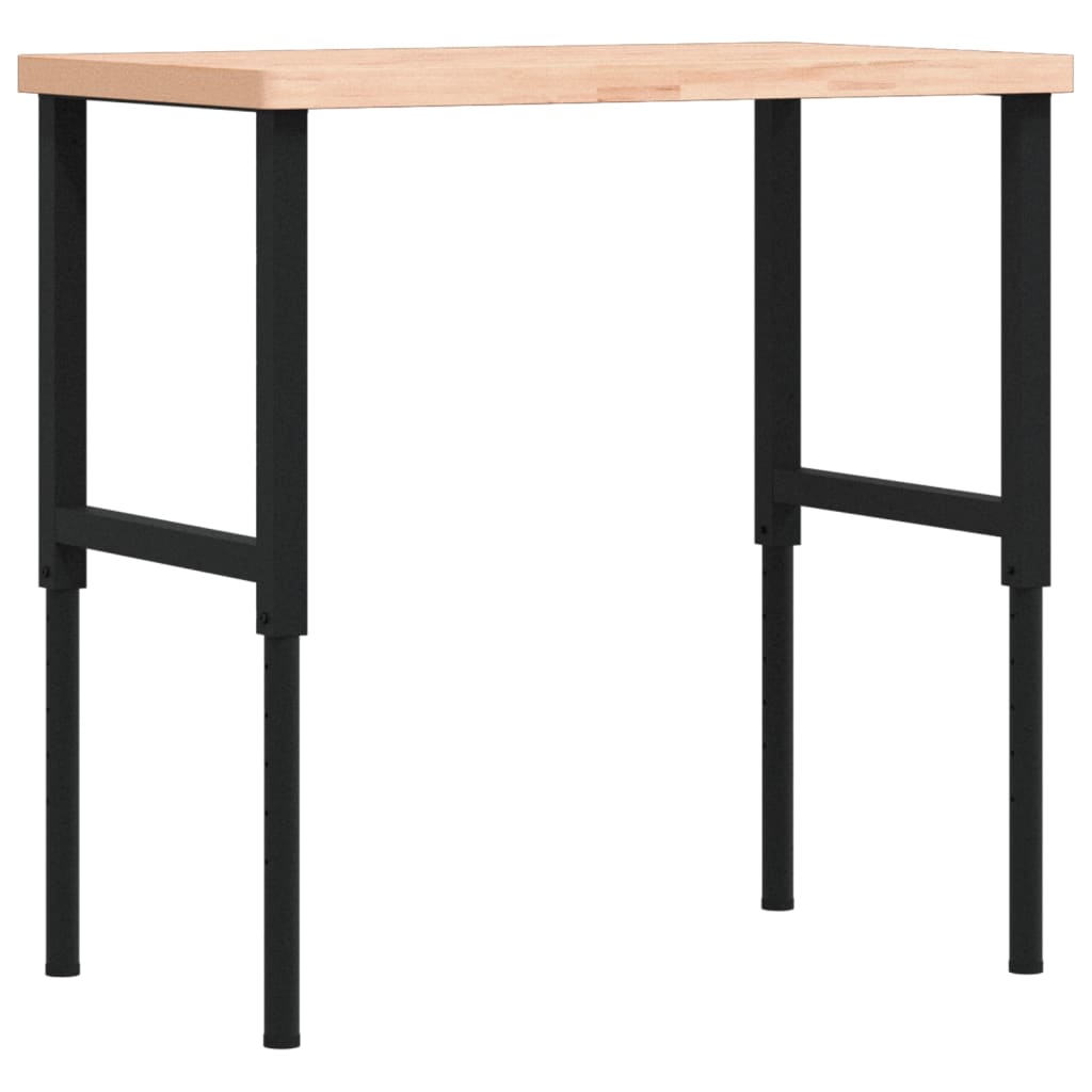 vidaXL Stolik roboczy, 100x60x(73-99,5) cm, prostokątny, drewno bukowe