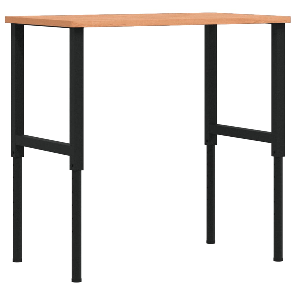 vidaXL Stolik roboczy, 100x60x(71,5-98) cm, prostokątny, drewno bukowe