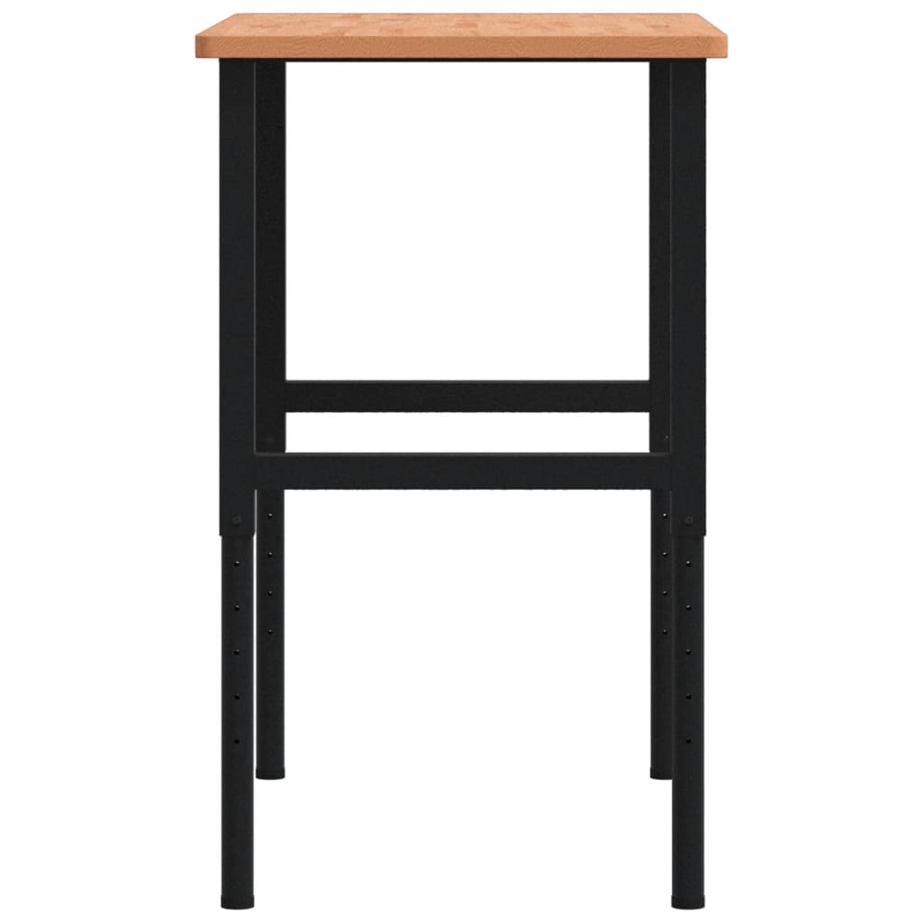 vidaXL Stolik roboczy, 100x60x(71,5-98) cm, prostokątny, drewno bukowe