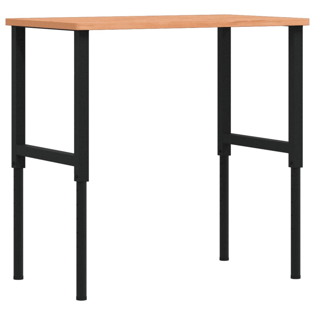 vidaXL Stolik roboczy, 100x60x(71,5-98) cm, prostokątny, drewno bukowe