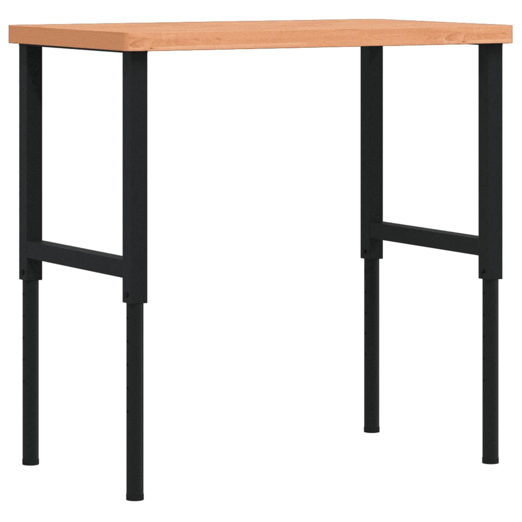 vidaXL Stolik roboczy, 100x60x(73-99,5) cm, prostokątny, drewno bukowe