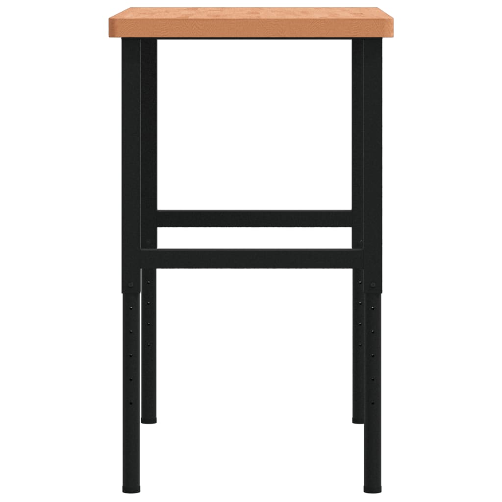 vidaXL Stolik roboczy, 100x60x(73-99,5) cm, prostokątny, drewno bukowe
