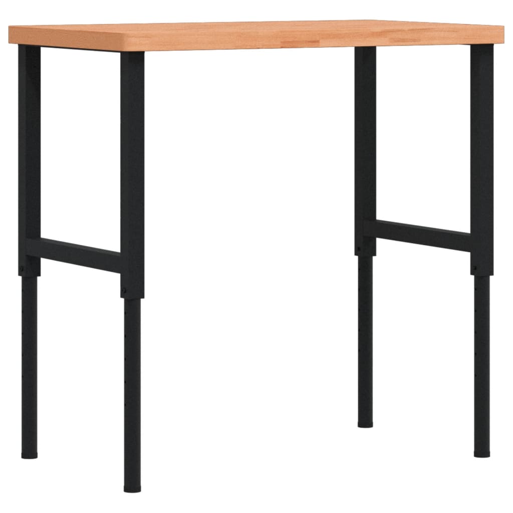 vidaXL Stolik roboczy, 100x60x(73-99,5) cm, prostokątny, drewno bukowe