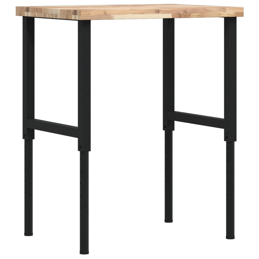 vidaXL Stolik roboczy, 80x60x(73-99,5)cm, prostokątny, drewno akacjowe