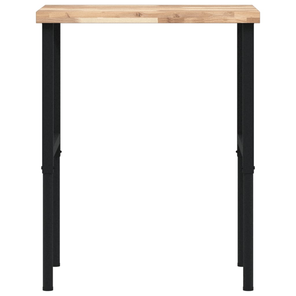 vidaXL Stolik roboczy, 80x60x(73-99,5)cm, prostokątny, drewno akacjowe