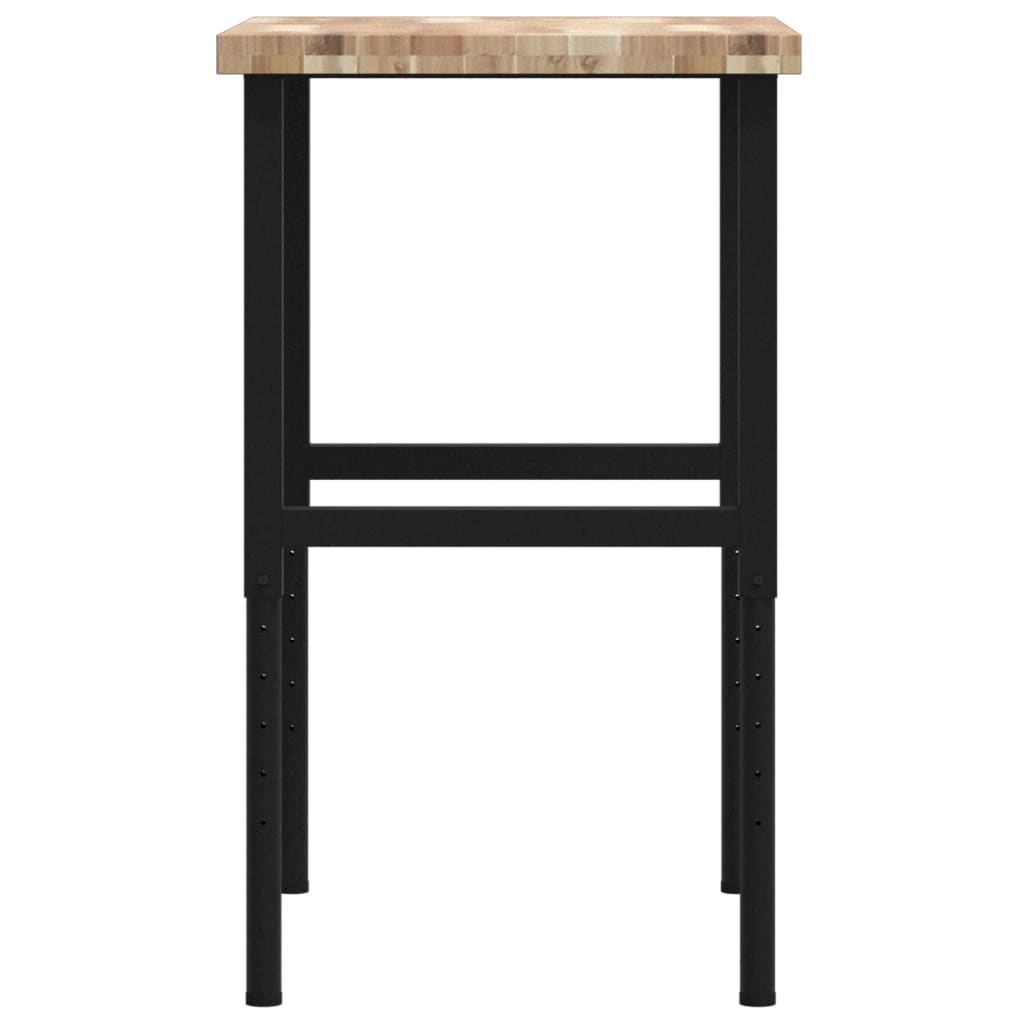 vidaXL Stolik roboczy, 80x60x(73-99,5)cm, prostokątny, drewno akacjowe