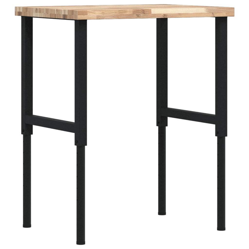 vidaXL Stolik roboczy, 80x60x(73-99,5)cm, prostokątny, drewno akacjowe