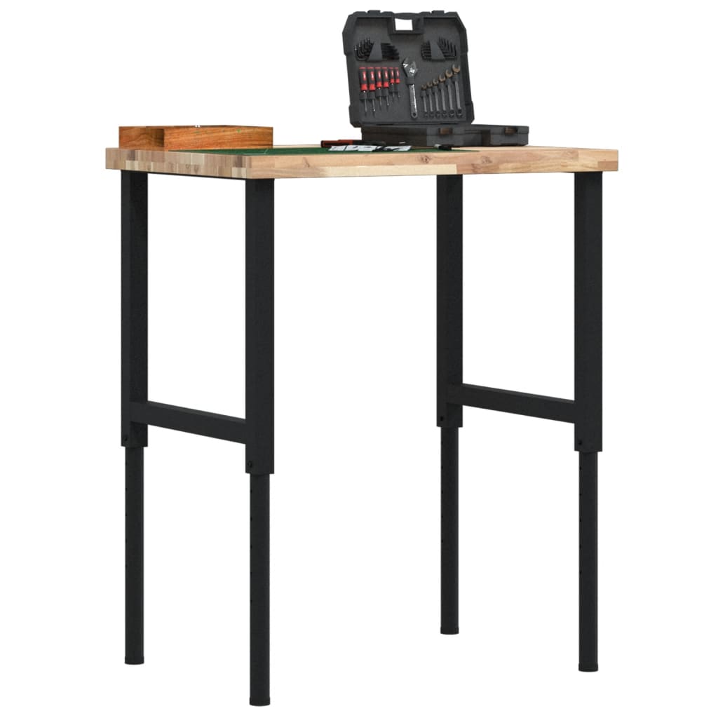 vidaXL Stolik roboczy, 80x60x(73-99,5)cm, prostokątny, drewno akacjowe