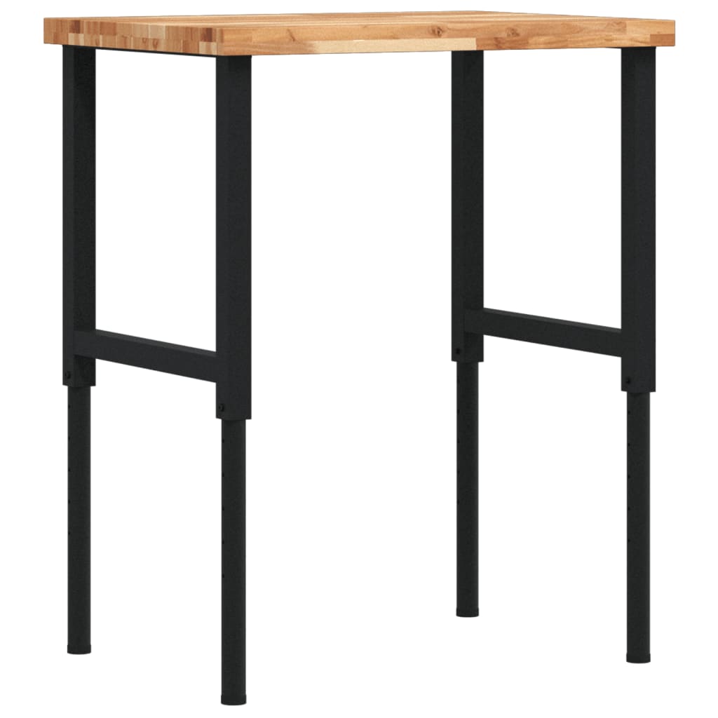 vidaXL Stolik roboczy, 80x60x(73-99,5)cm, prostokątny, drewno akacjowe