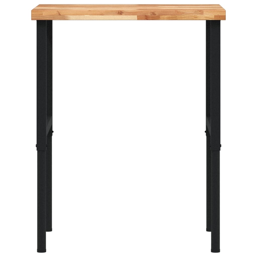 vidaXL Stolik roboczy, 80x60x(73-99,5)cm, prostokątny, drewno akacjowe