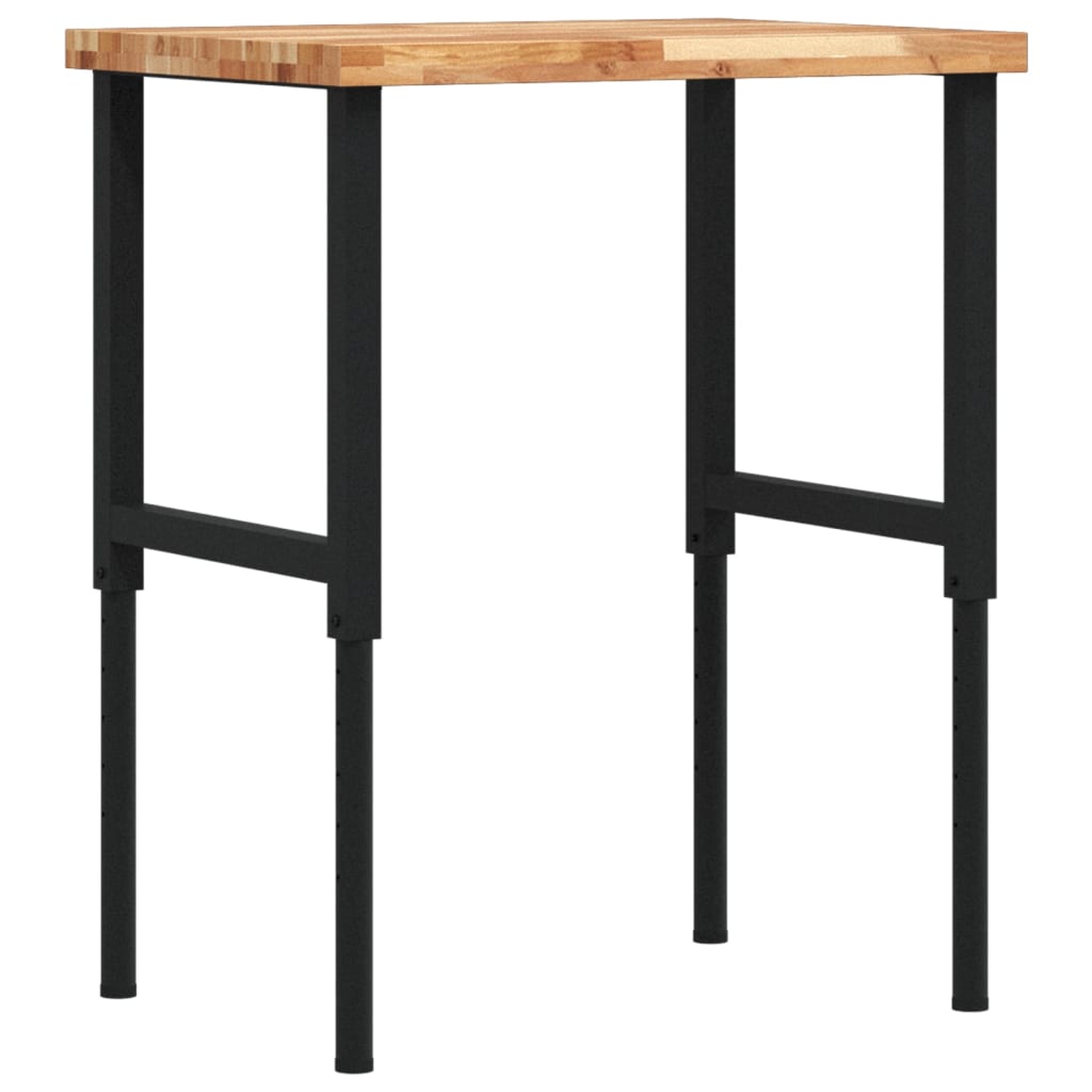 vidaXL Stolik roboczy, 80x60x(73-99,5)cm, prostokątny, drewno akacjowe