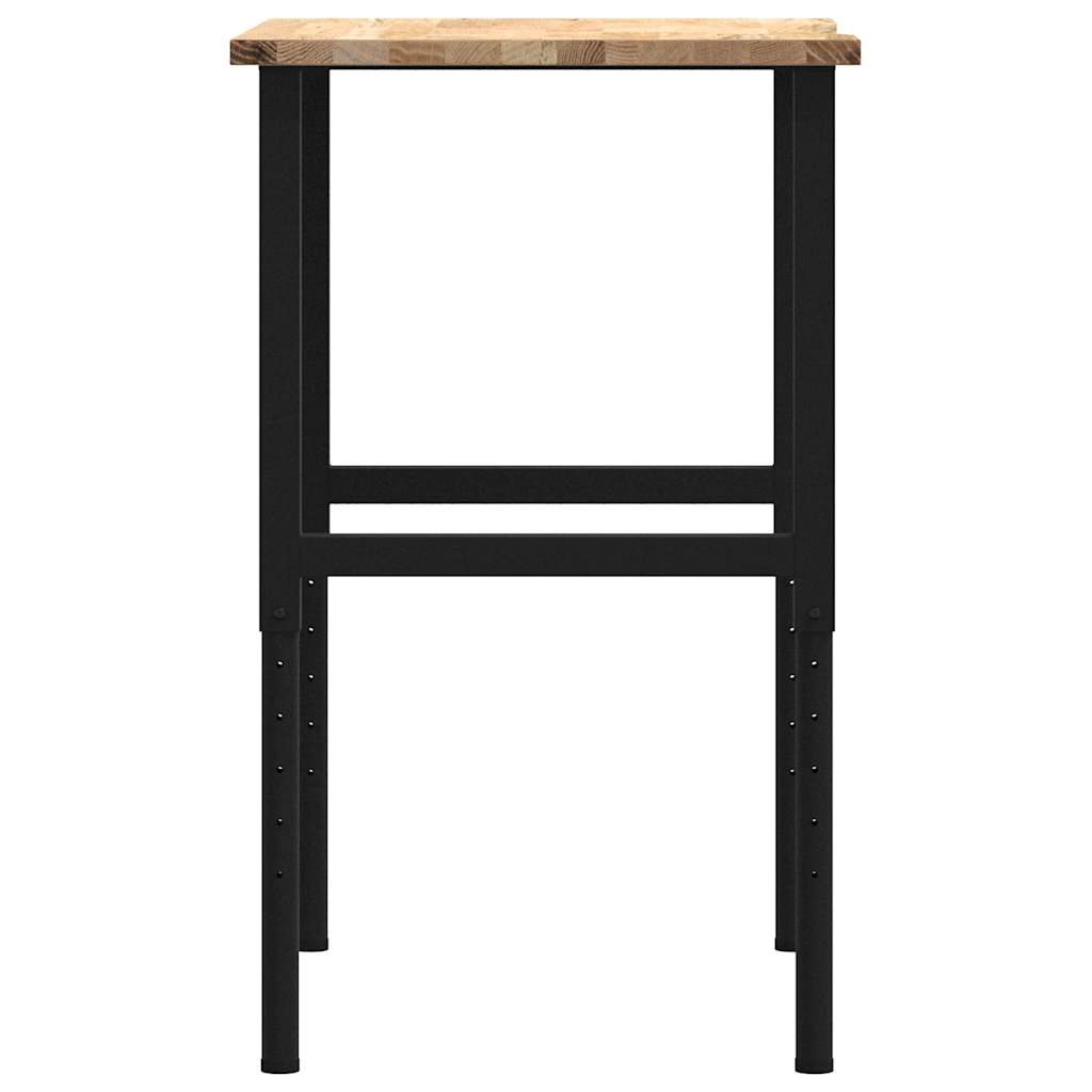 vidaXL Stolik roboczy, 80x60x(71,5-98) cm, drewno dębowe