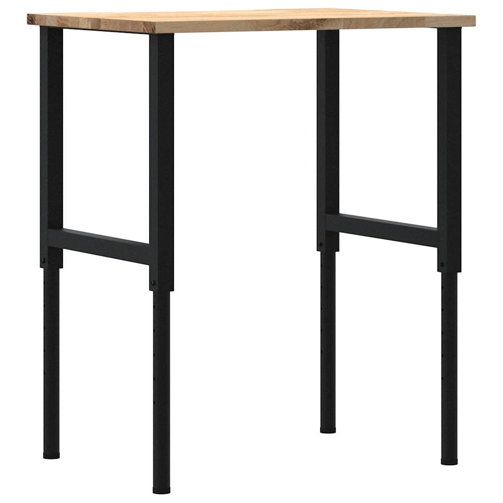 vidaXL Stolik roboczy, 80x60x(71,5-98) cm, drewno dębowe