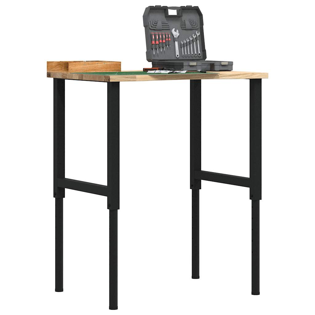 vidaXL Stolik roboczy, 80x60x(71,5-98) cm, drewno dębowe