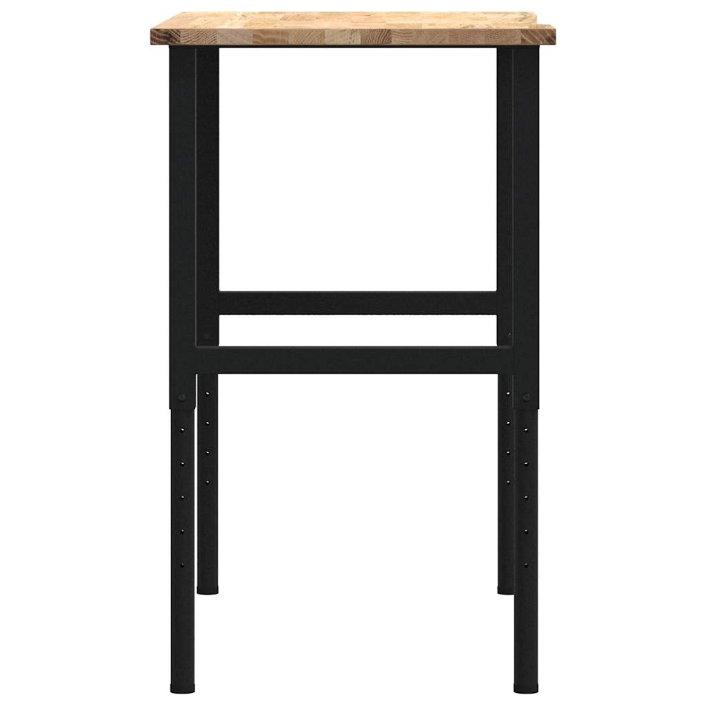 vidaXL Stolik roboczy, 100x60x(71,5-98) cm, drewno dębowe
