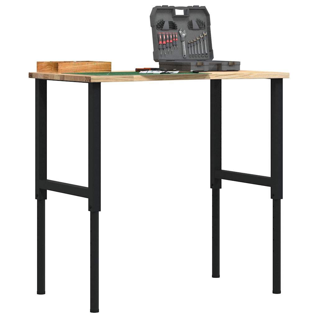 vidaXL Stolik roboczy, 100x60x(71,5-98) cm, drewno dębowe