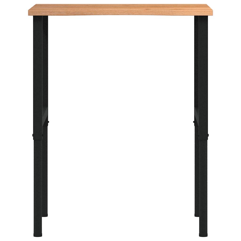 vidaXL Stolik roboczy, jasny brąz, 80x60x(71,5-98) cm, drewno dębowe