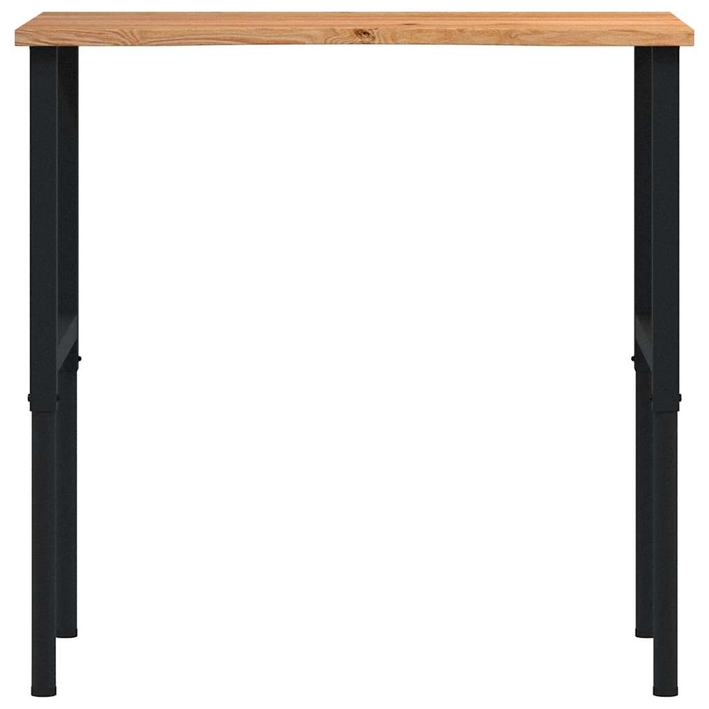 vidaXL Stolik roboczy, jasny brąz, 100x60x(71,5-98) cm, drewno dębowe