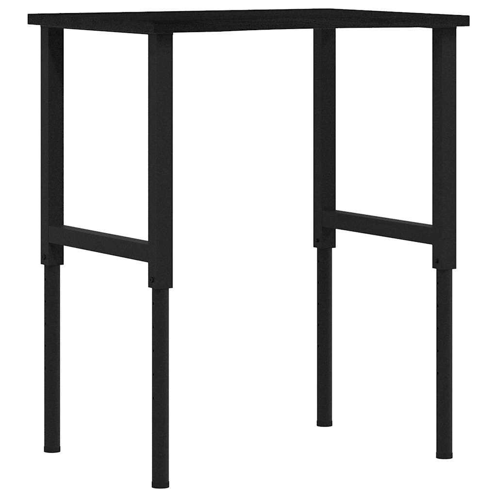vidaXL Stolik roboczy, ciemny brąz, 80x60x(71,5-98) cm, drewno dębowe