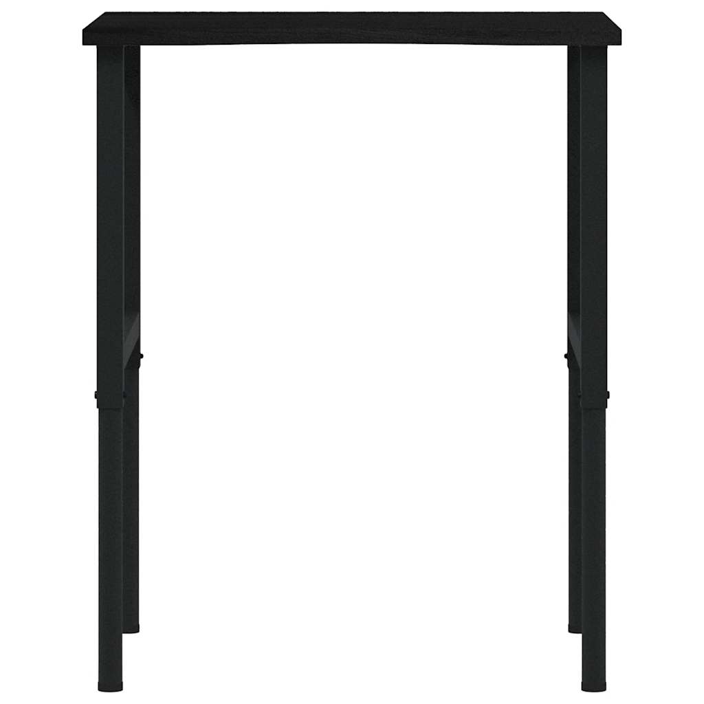vidaXL Stolik roboczy, ciemny brąz, 80x60x(71,5-98) cm, drewno dębowe