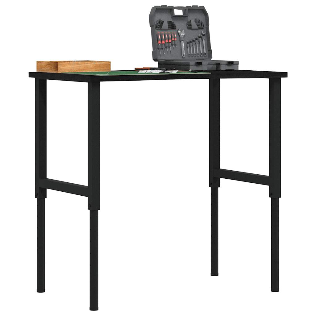 vidaXL Stolik roboczy, ciemny brąz, 100x60x(71,5-98) cm, drewno dębowe