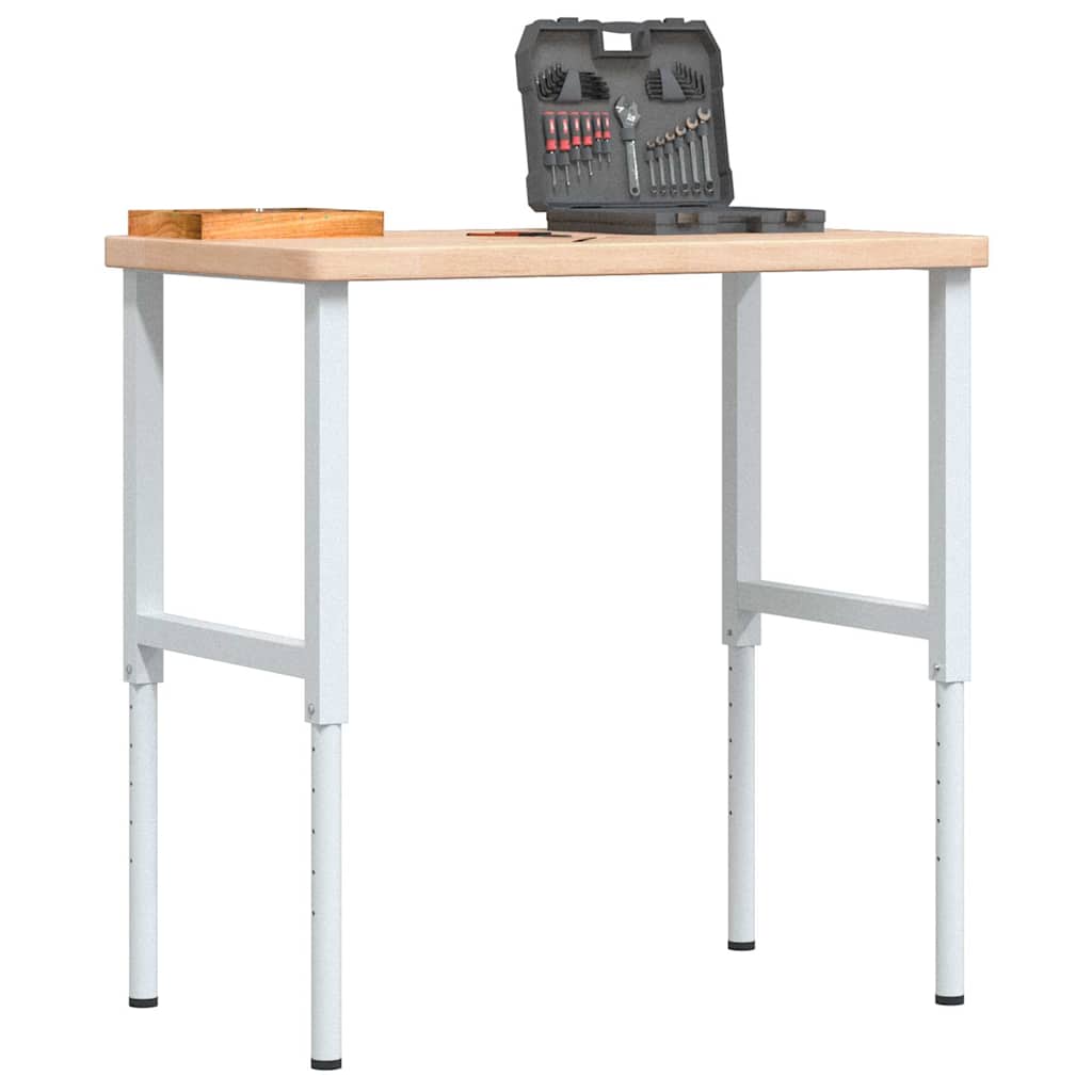 vidaXL Stolik roboczy, 100x60x(73-99,5) cm, drewno dębowe, prostokątny