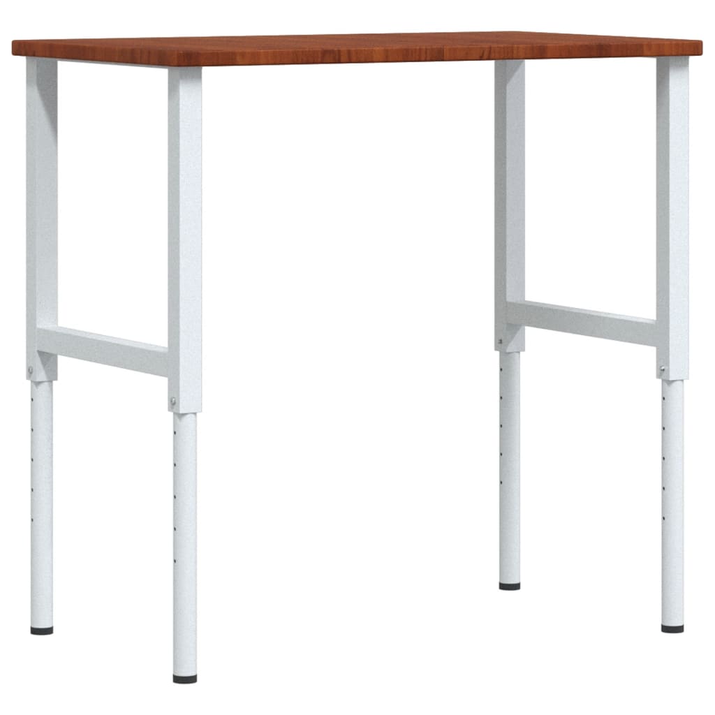 vidaXL Stolik roboczy, ciemny brąz, 100x60x(71,5-98) cm, drewno dębowe