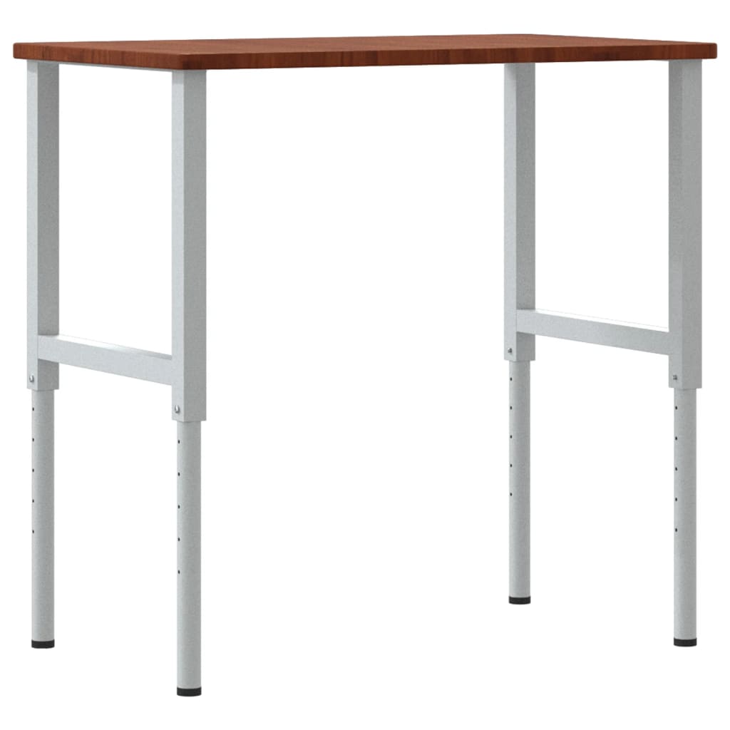 vidaXL Stolik roboczy, ciemny brąz, 100x60x(71,5-98) cm, drewno dębowe