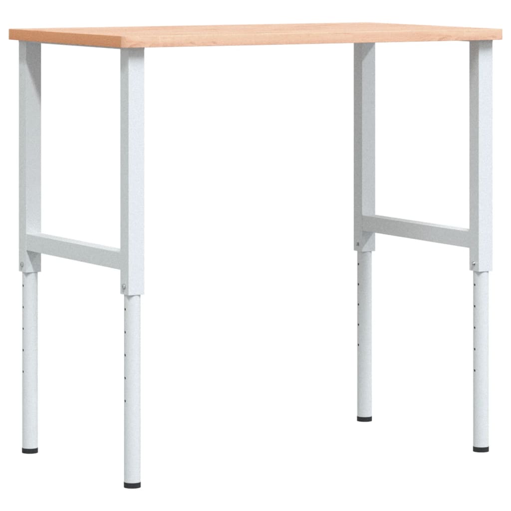 vidaXL Stolik roboczy, 100x60x(71,5-98) cm, prostokątny, drewno bukowe