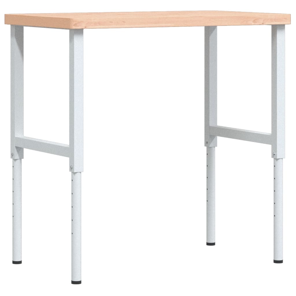 vidaXL Stolik roboczy, 100x60x(73-99,5) cm, prostokątny, drewno bukowe