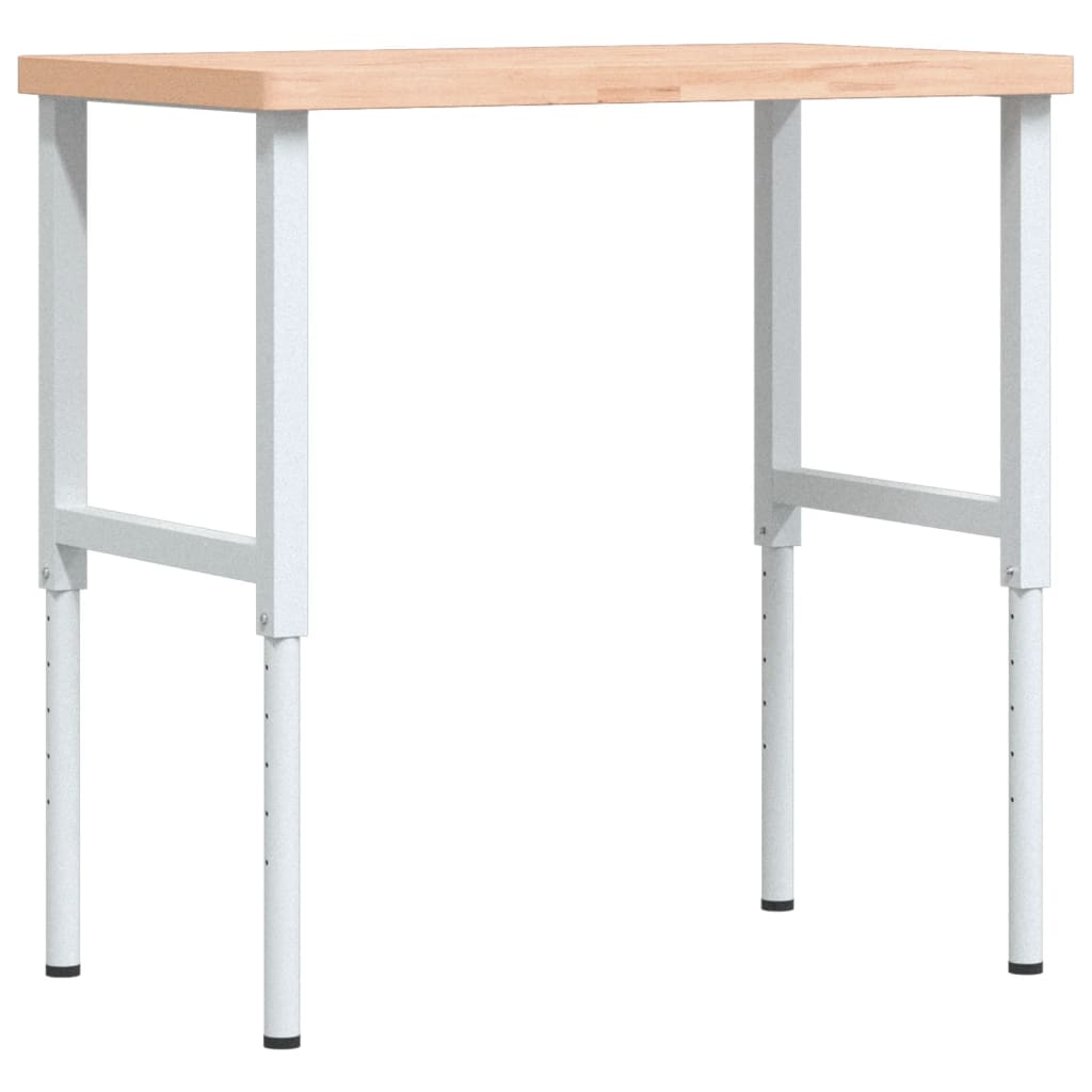 vidaXL Stolik roboczy, 100x60x(73-99,5) cm, prostokątny, drewno bukowe