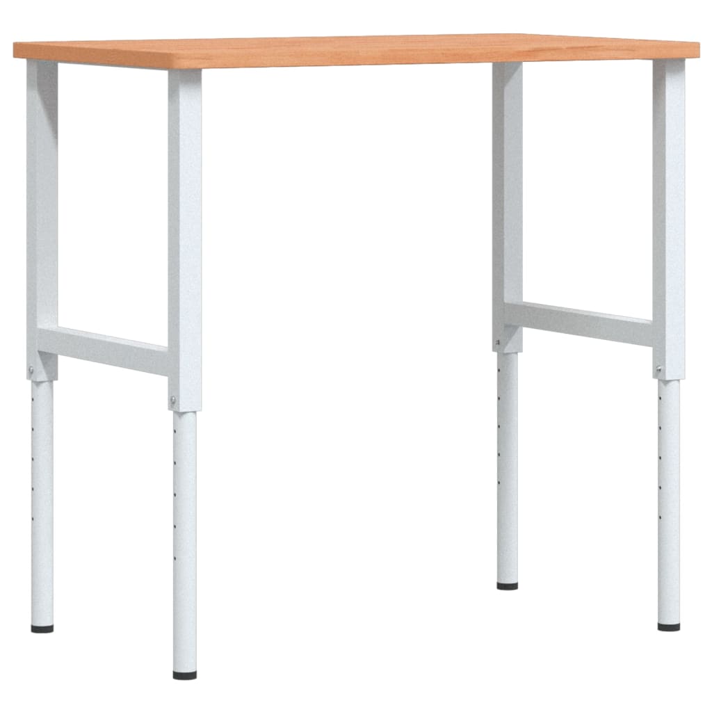 vidaXL Stolik roboczy, 100x60x(71,5-98) cm, prostokątny, drewno bukowe